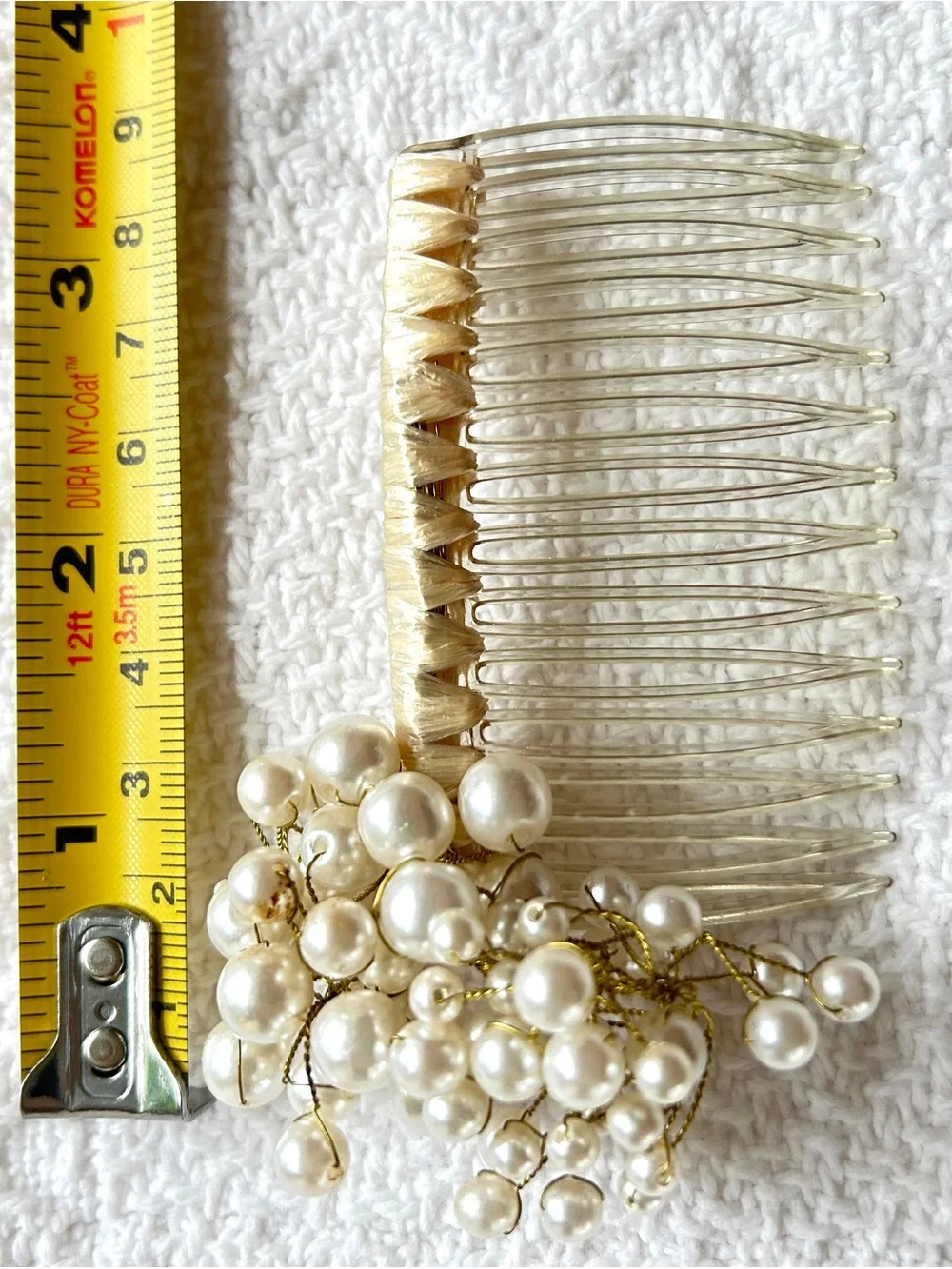 Vintage Pearl Cluster Hair Comb 1980s Bridal Hair Accessory Wedding Prom Updo